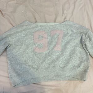 Hollister cropped off shoulder sweatshirt